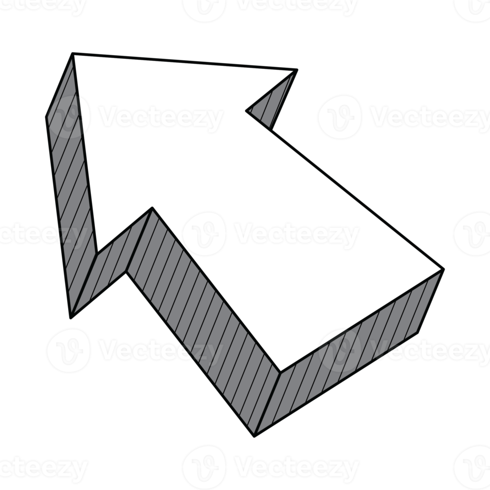 3D direction arrow png