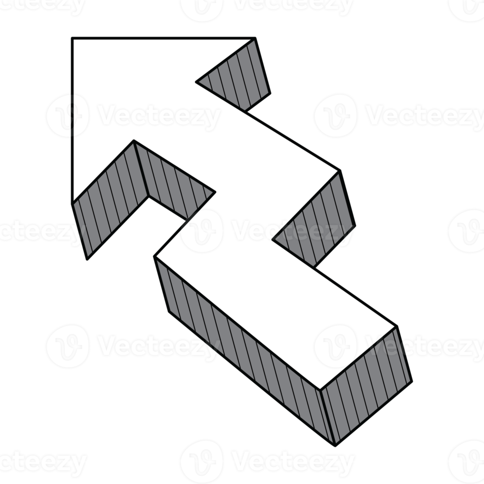 3D direction arrow png