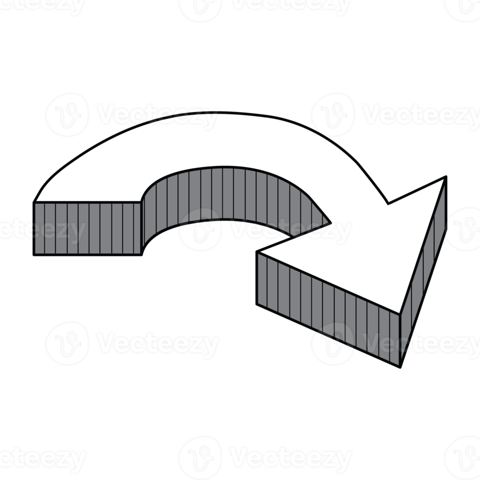 3D direction arrow png