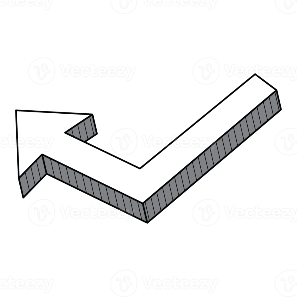 3D direction arrow png