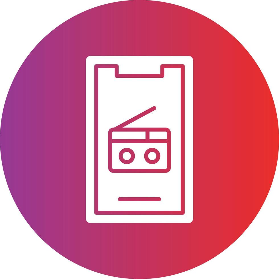 Vector Design Mobile Radio Icon Style