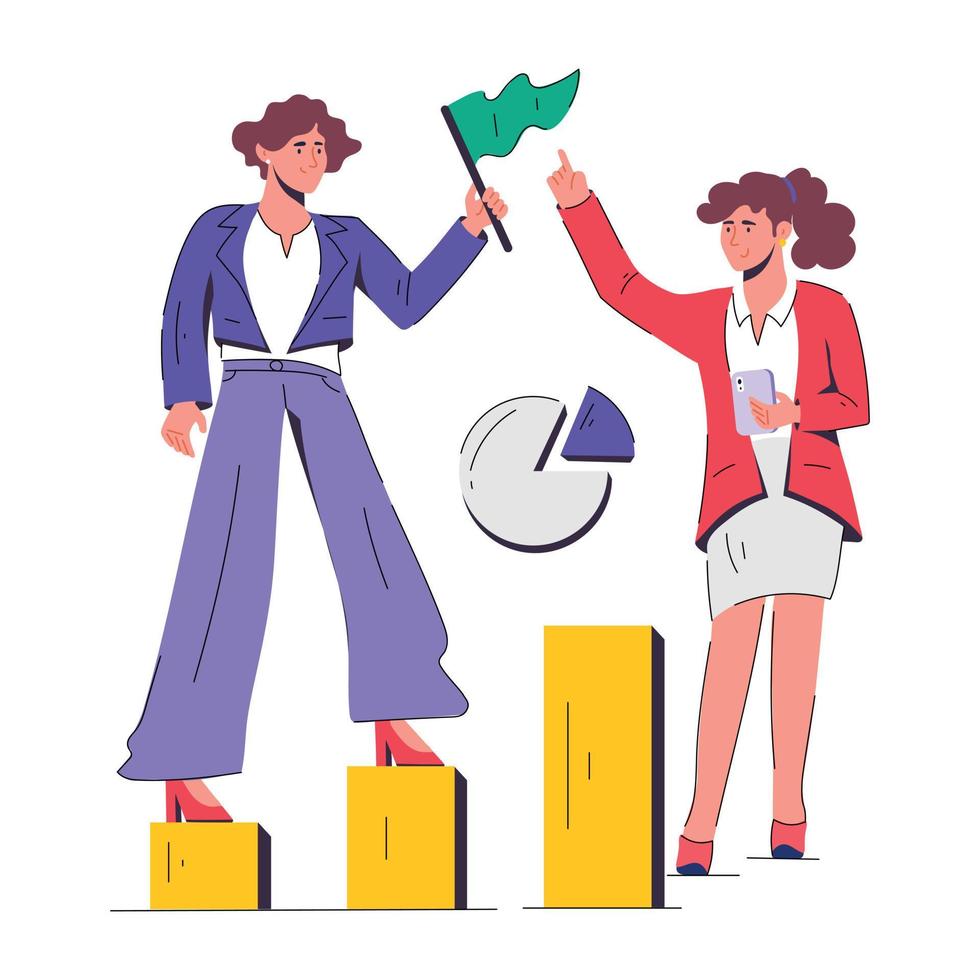Trendy Business Success vector