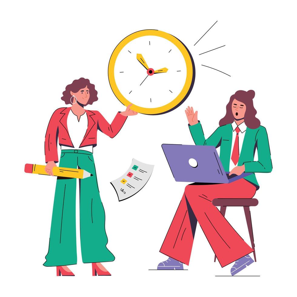 Trendy Project Deadline vector