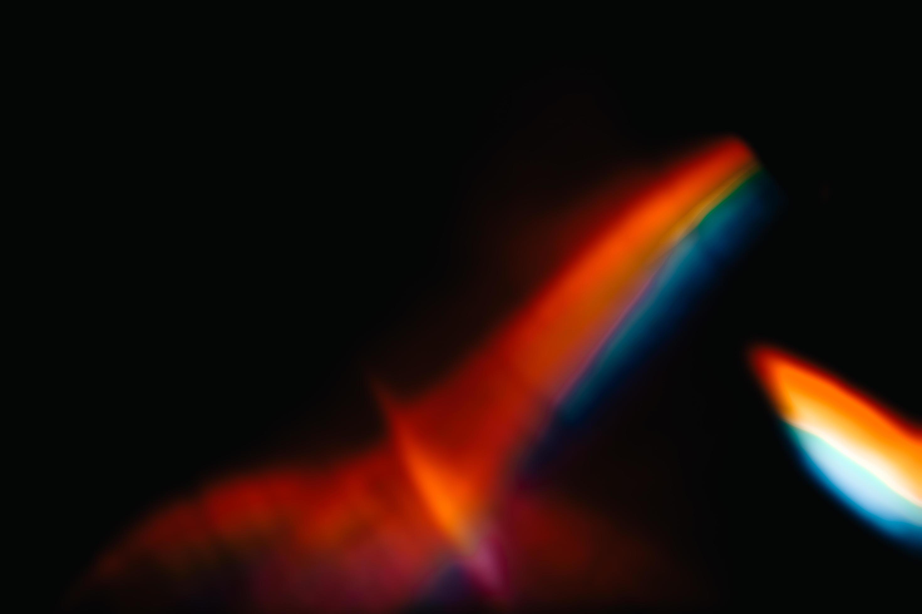 Overlay light effect for photo and mockups. Colored Film Burn Light