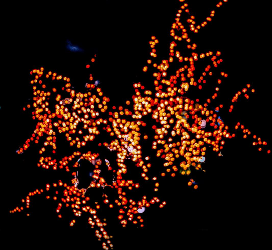 abstract bokeh background of golden light burst made from bokeh motion. photo