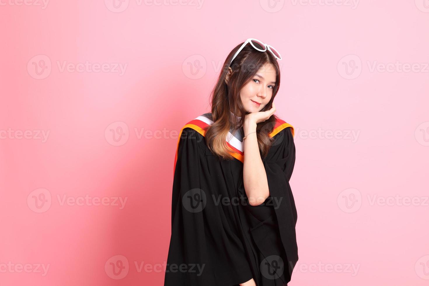 Girl with Graduation Gown photo