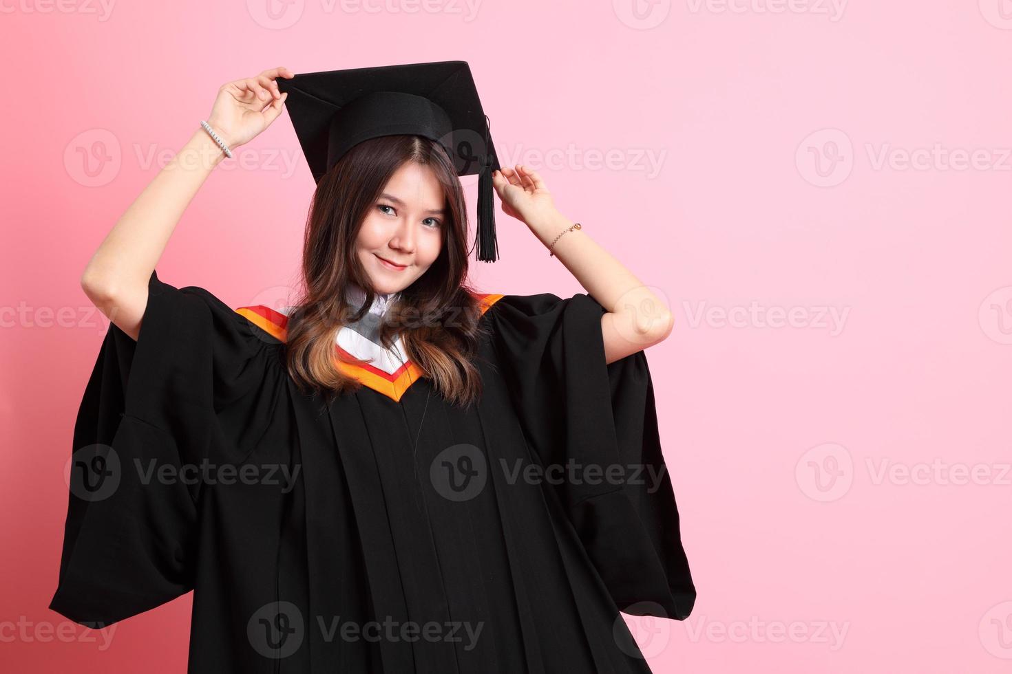 Girl with Graduation Gown photo