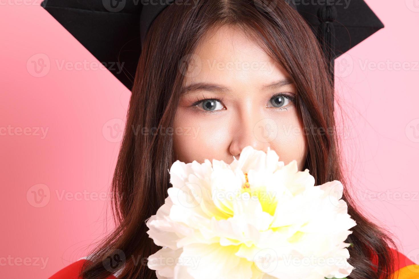 Girl with Graduation Gown photo