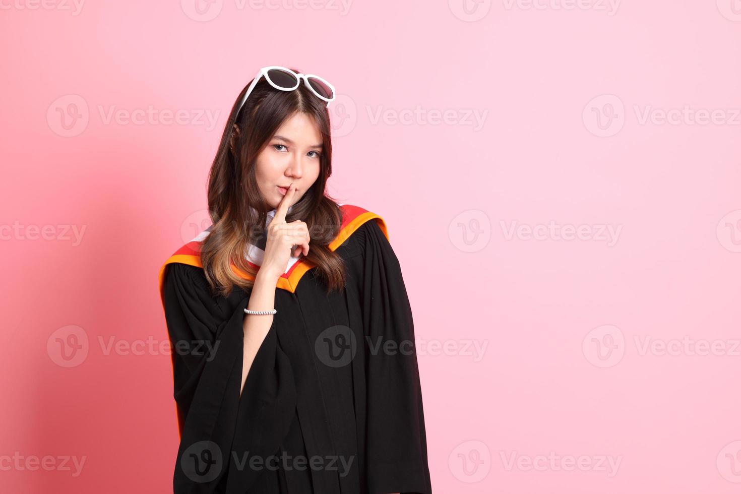 Girl with Graduation Gown photo