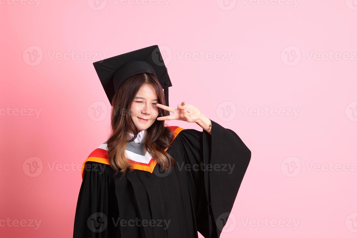 Girl with Graduation Gown photo