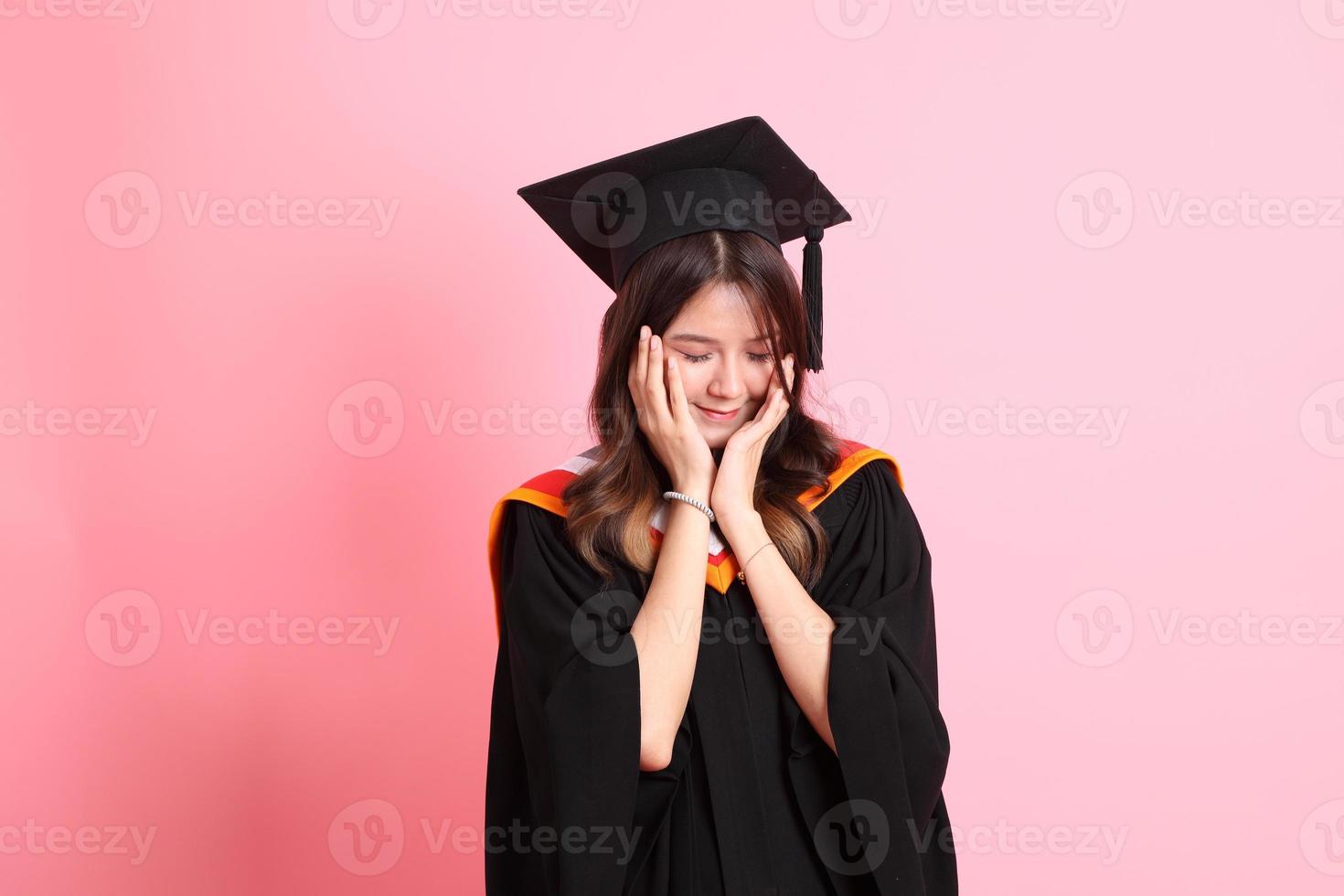 Girl with Graduation Gown photo