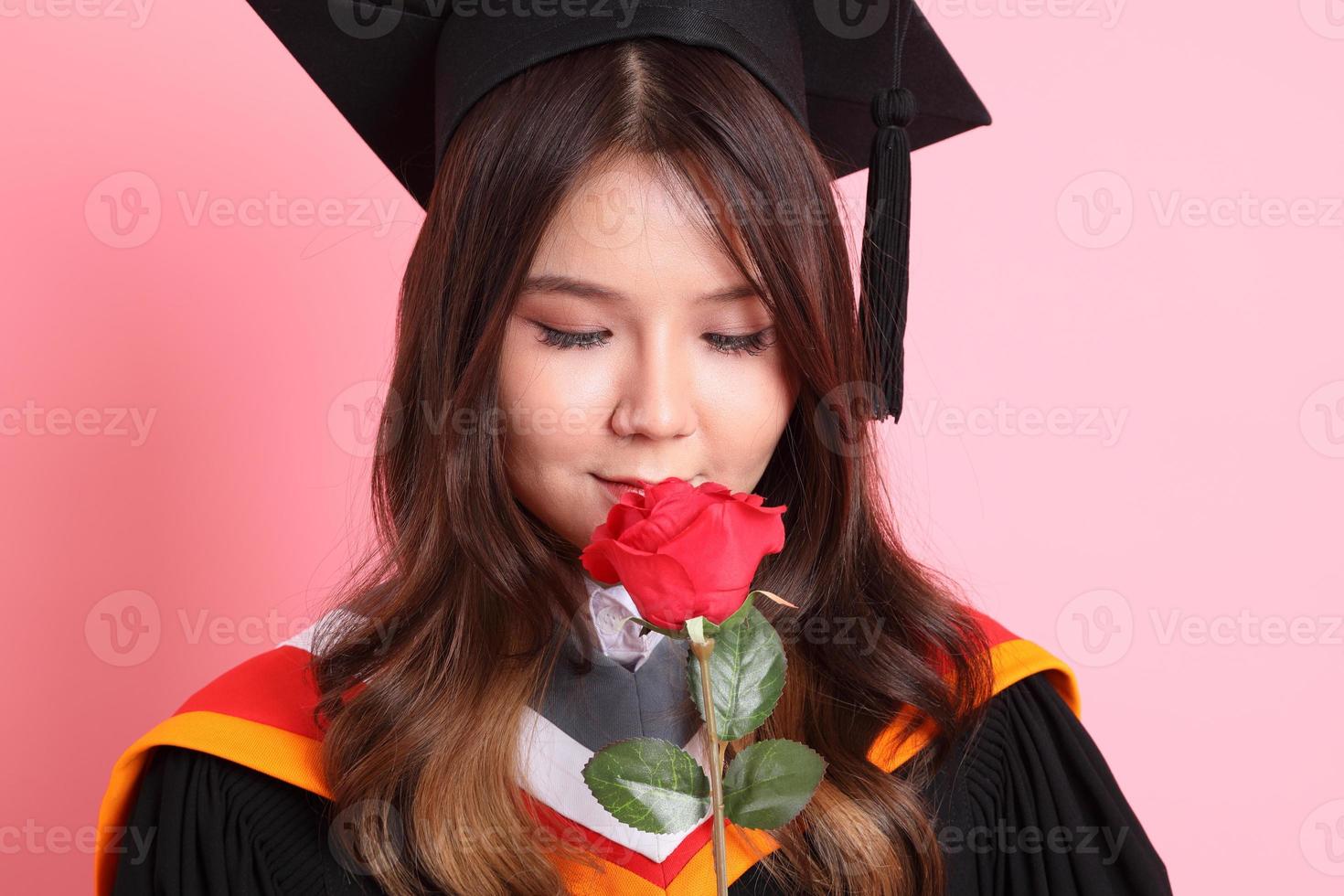 Girl with Graduation Gown photo