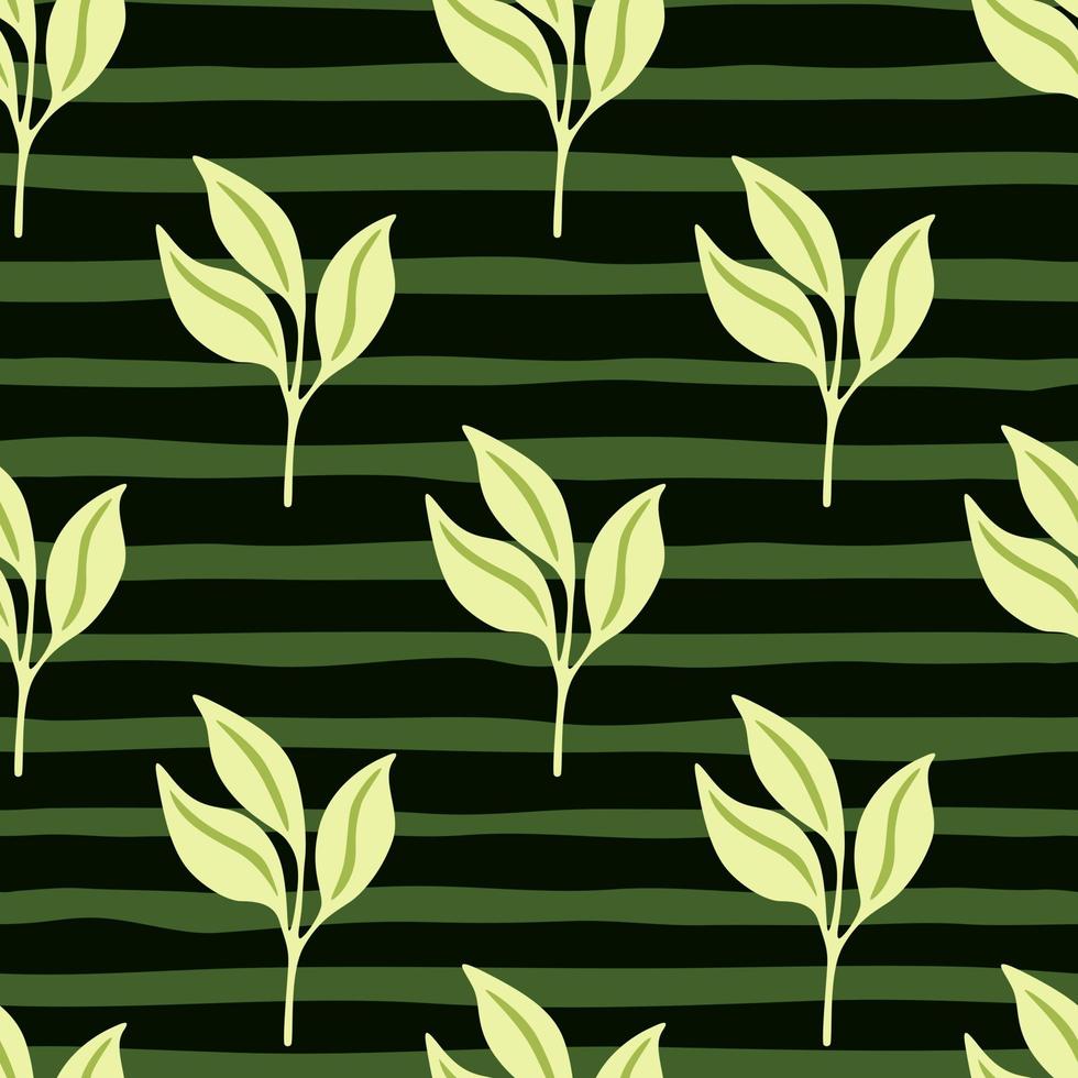 Simple leaves Seamless pattern. Decorative forest leaf endless wallpaper. Organic background. vector