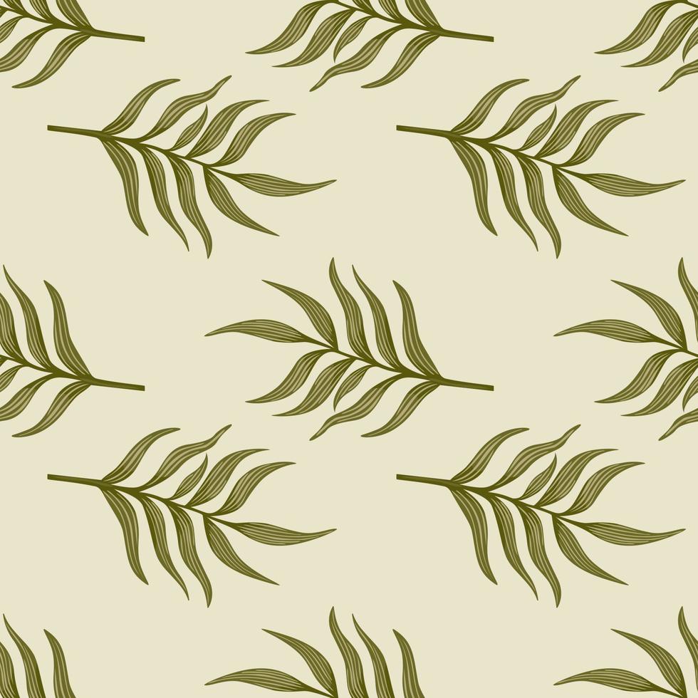 Fern leaf wallpaper. Abstract exotic plant seamless pattern. Tropical palm leaves pattern. Botanical texture. vector