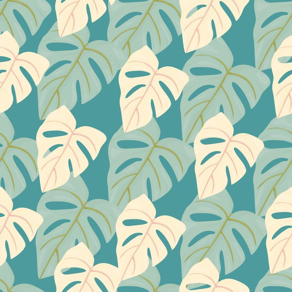 Botanical leaf wallpaper. Tropical pattern, palm leaves floral background. Abstract exotic plant seamless pattern. vector