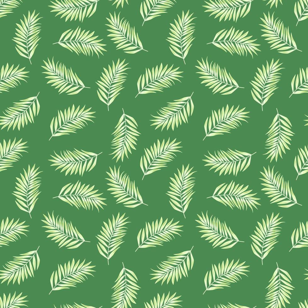 Abstract exotic plant seamless pattern. Tropical palm leaves pattern. Fern leaf wallpaper. Botanical texture. Floral background. vector