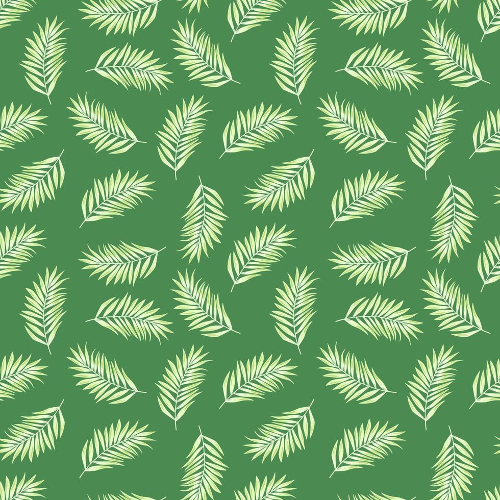 Abstract exotic plant seamless pattern. Tropical palm leaves pattern. Fern leaf wallpaper. Botanical texture. Floral background. vector