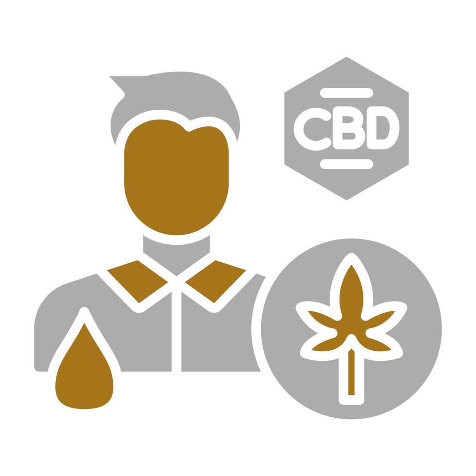 Cbd Oil Users Vector Icon Style