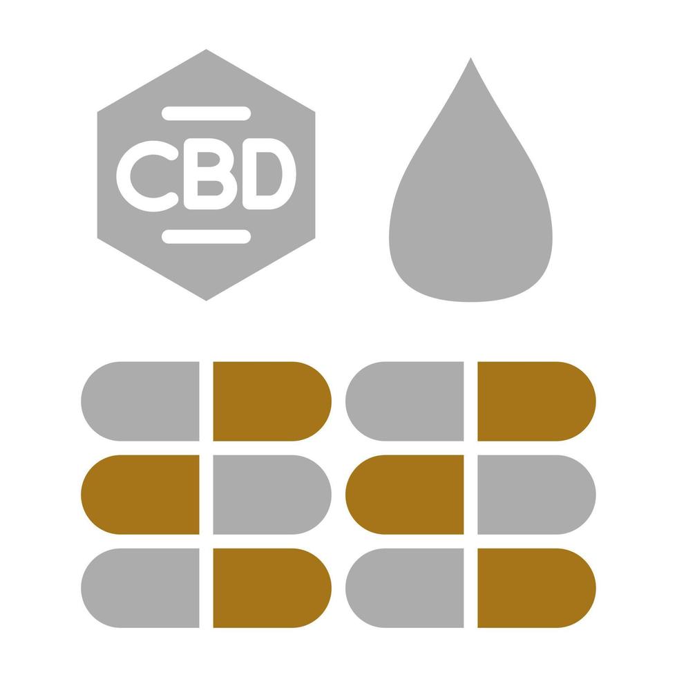 Bio Cbd Per Capsule Vector Icon Style