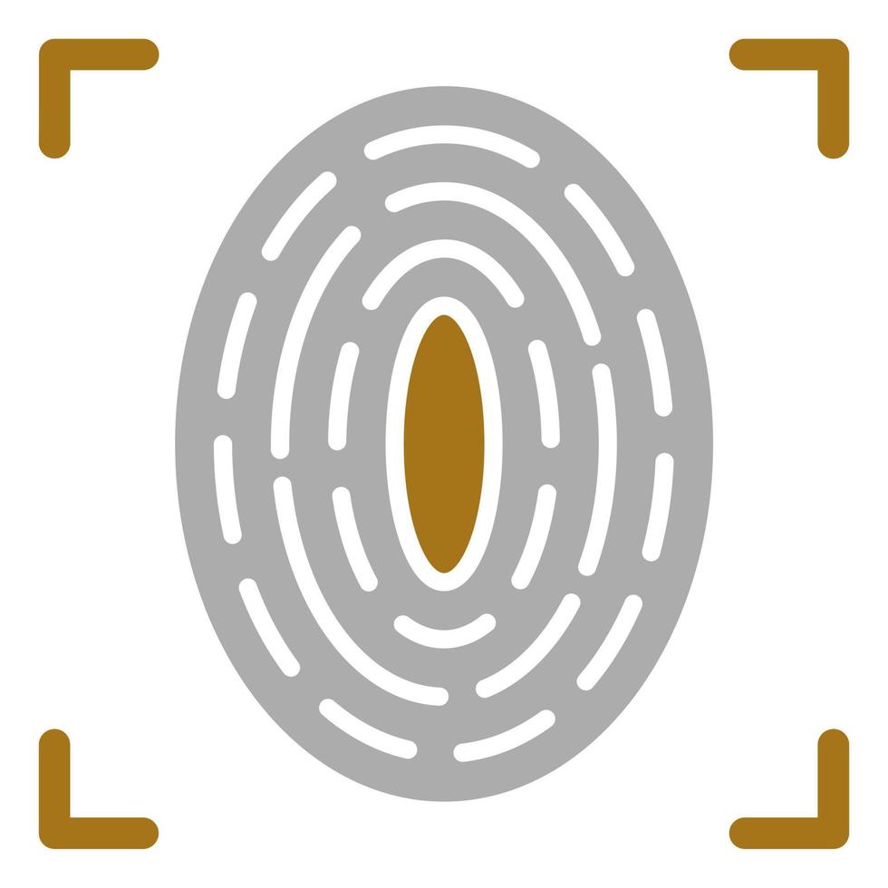 Fingerprint Scan Vector Icon Style
