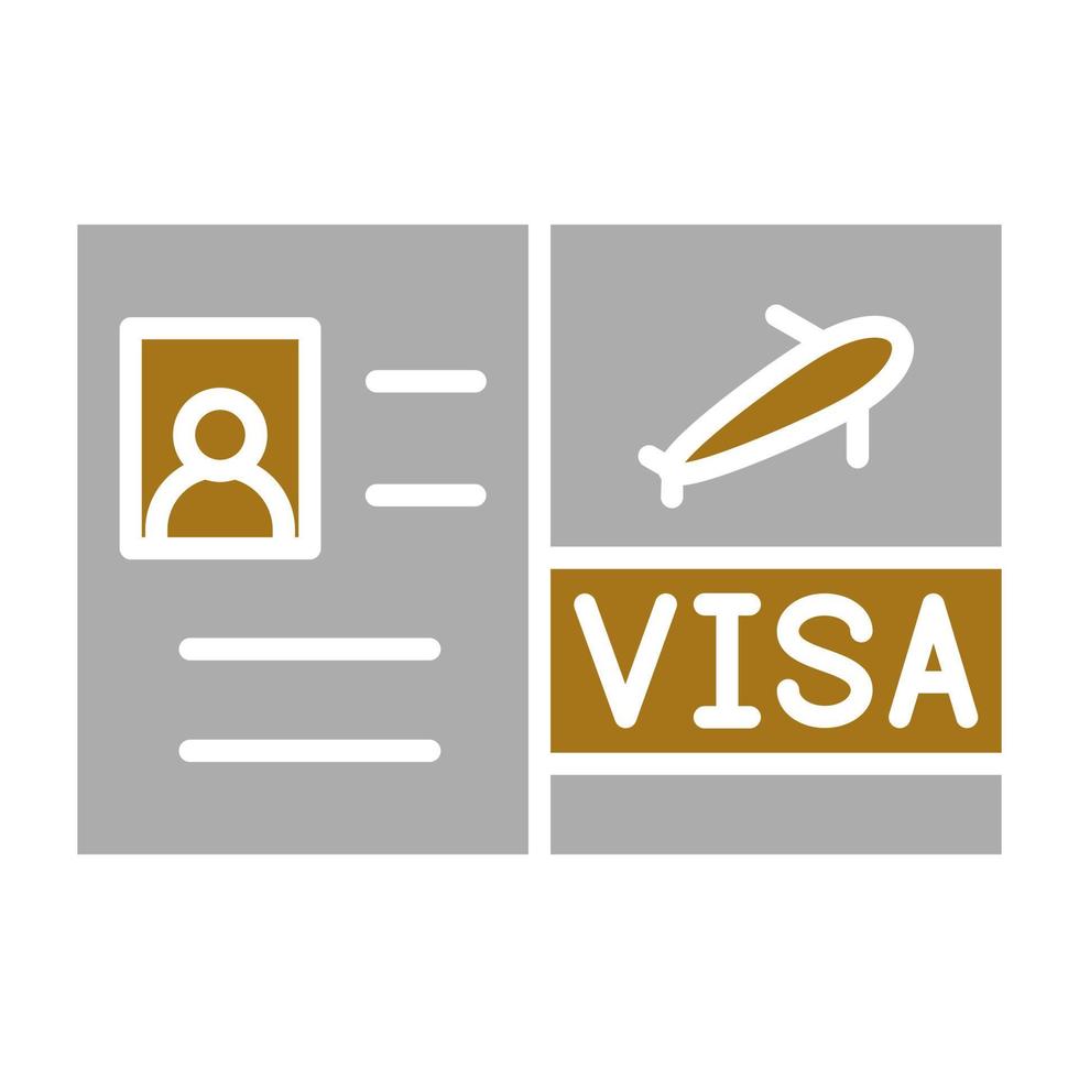 viaje visa vector icono estilo