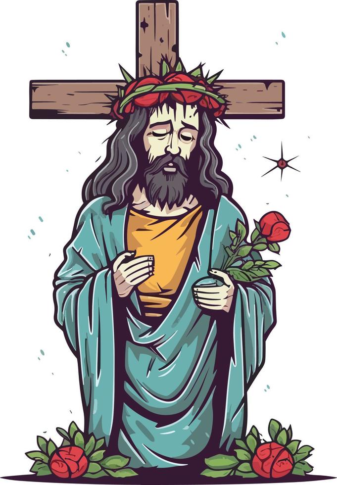 Jesús Cristo bueno viernes diseño vector ilustración