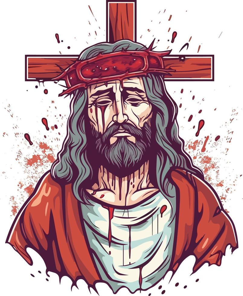 Jesús Cristo bueno viernes diseño vector ilustración