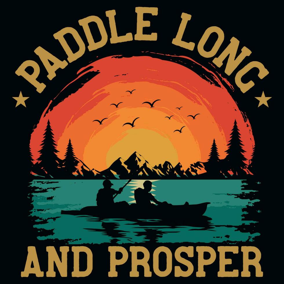 Kayaking graphics tshirt design vector