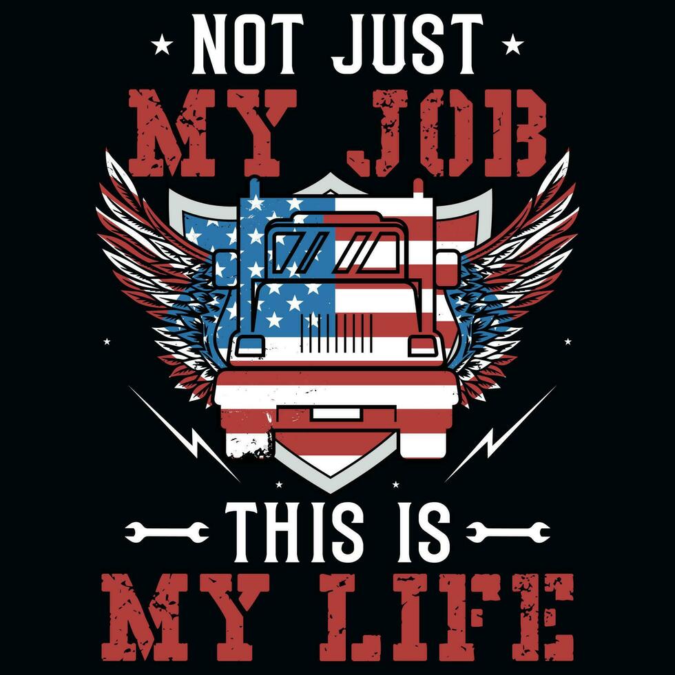 Truck driver graphics tshirt design vector