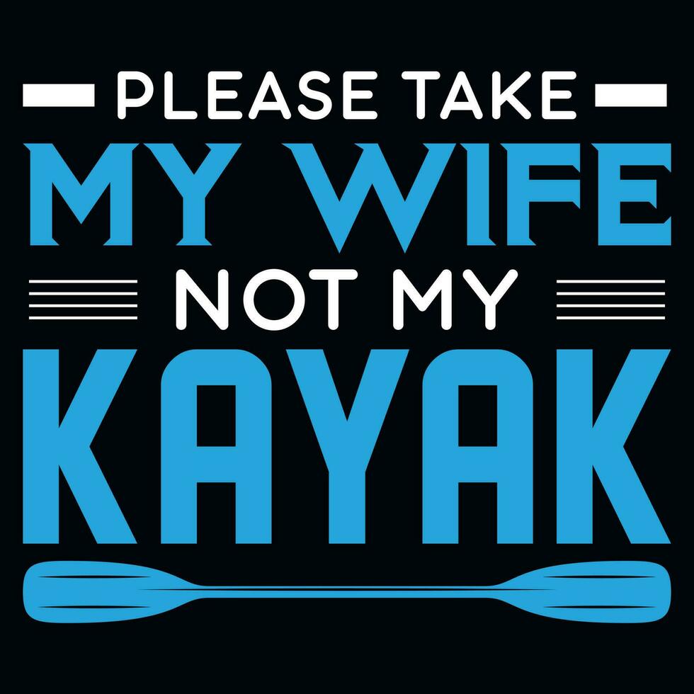 Kayak typography tshirt design vector
