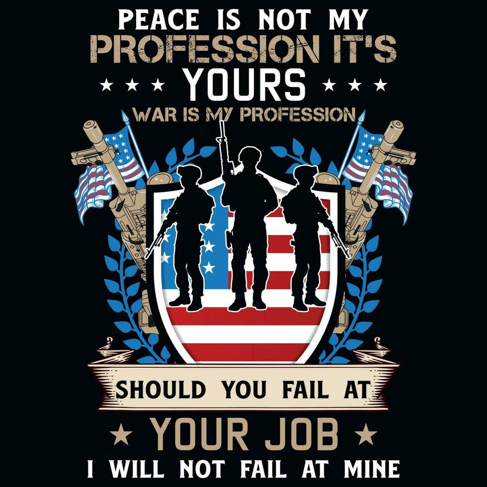 Veterans day graphics tshirt design vector