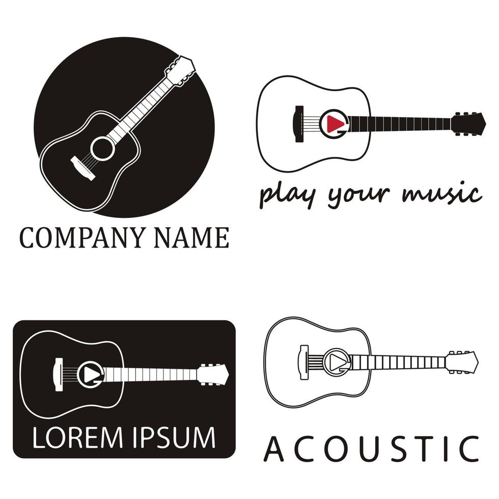 Guitar stylized icon vector. vector