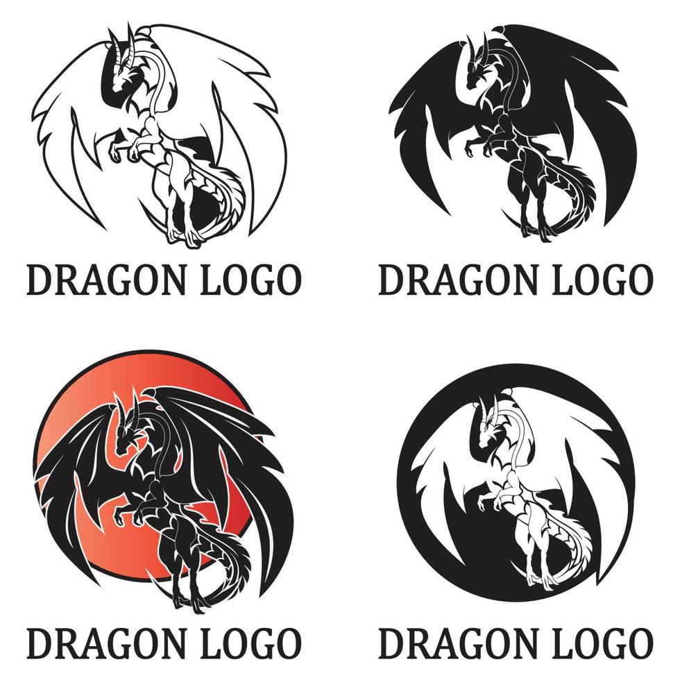 Dragon vector icon illustration