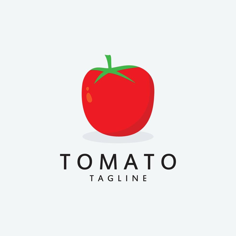 Fresco tomate logo modelo vector ilustración