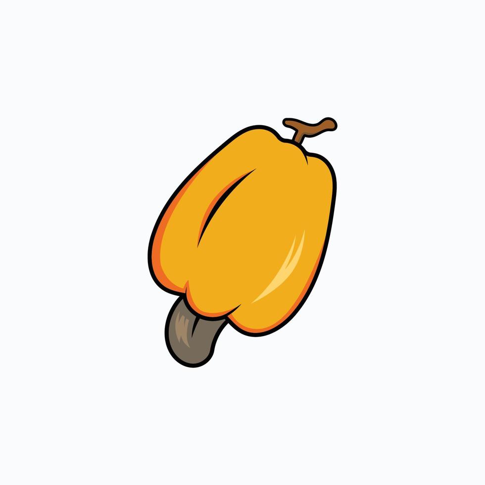 Cashew Fruit Vector Illustration Logo Template
