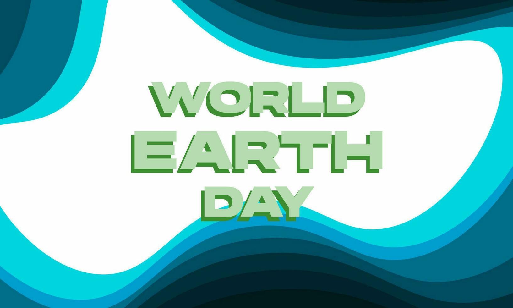 world earth day banner with papercut blue effect. For Poster, Banner, Card Invitation, Social Media vector