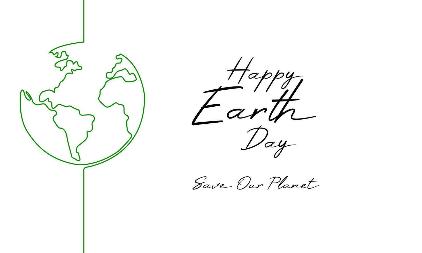 World earth day simple banner isolated on white background vector
