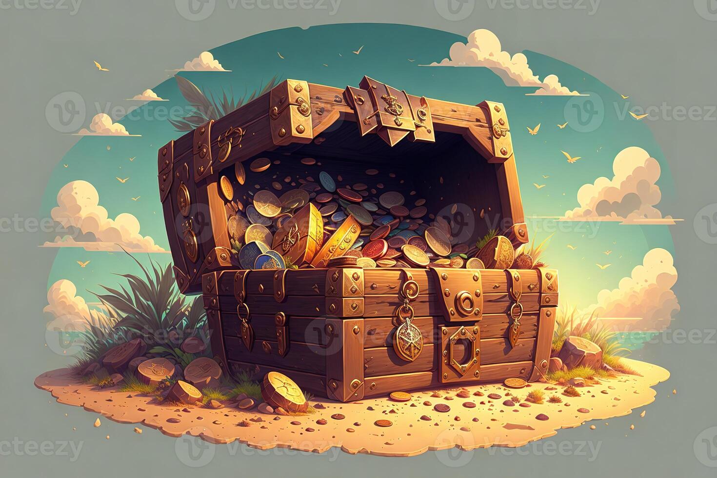 Treasure chest high quality illustration by 22513298 Stock Photo at Vecteezy