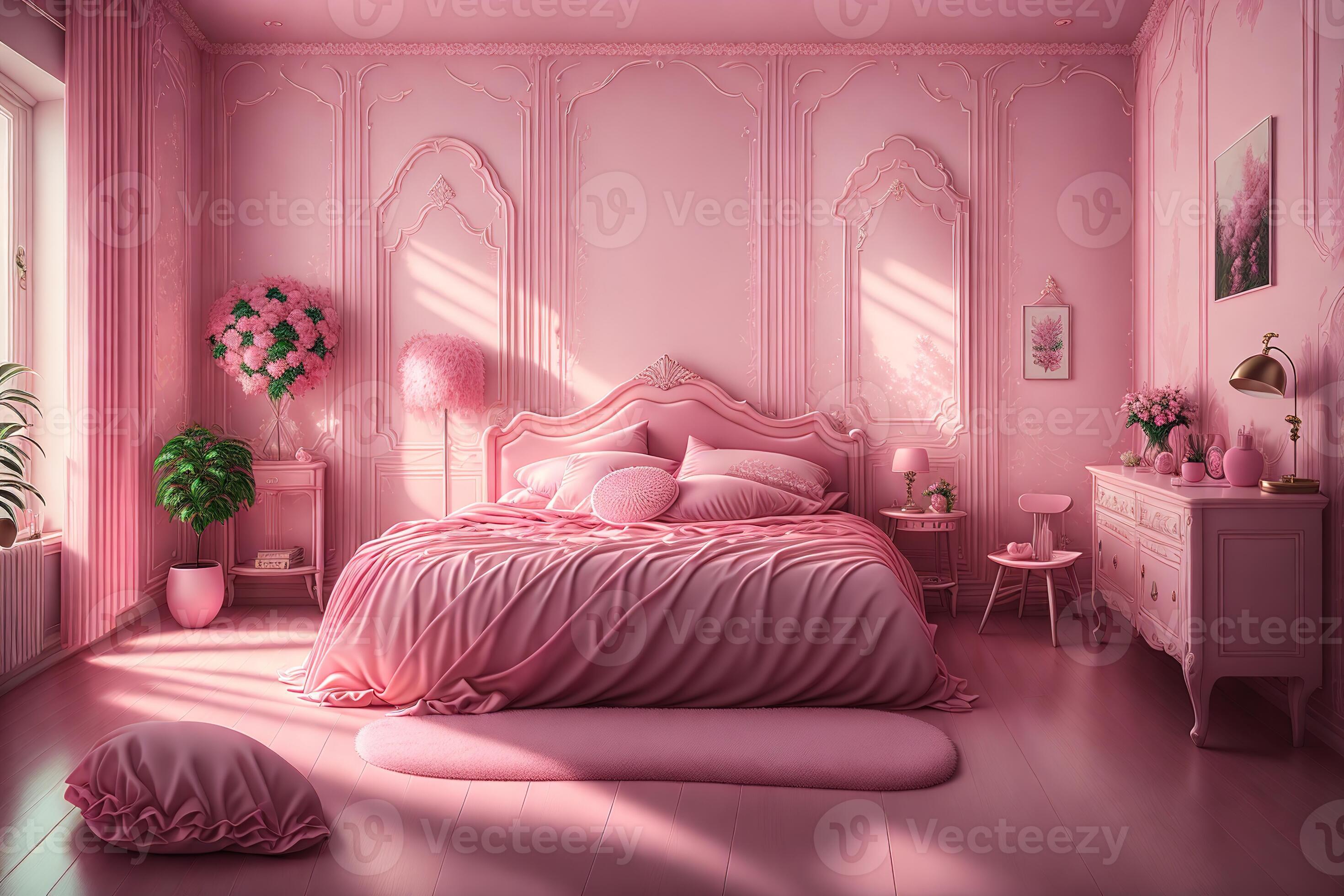 pretty pink room interior by 22513390 Stock Photo at Vecteezy