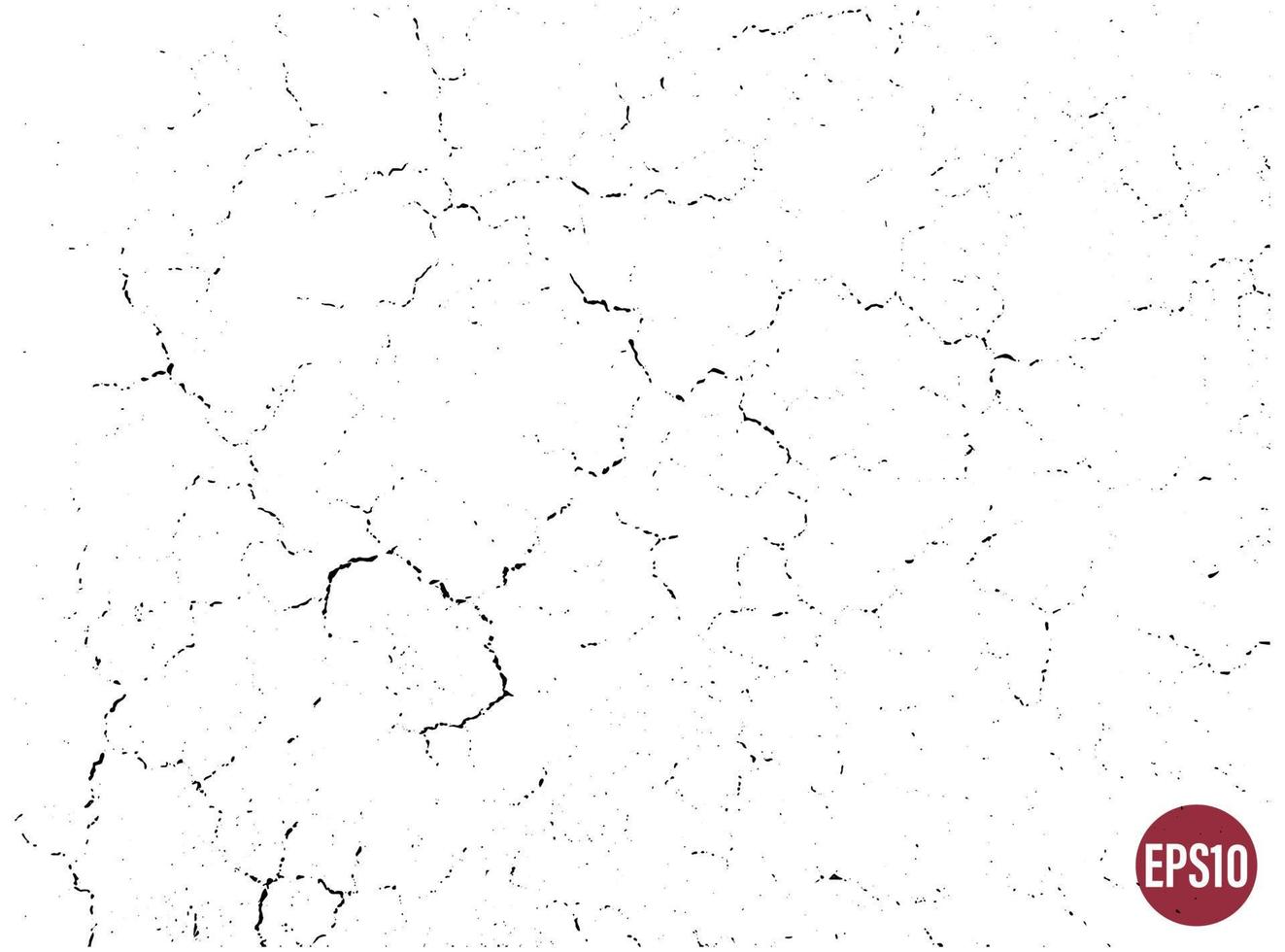 Natural cracks background. Vector overlay texture of cracked surface. One color graphic resource.