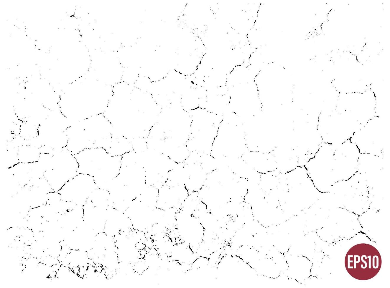 Natural cracks background. Vector overlay texture of cracked surface. One color graphic resource.