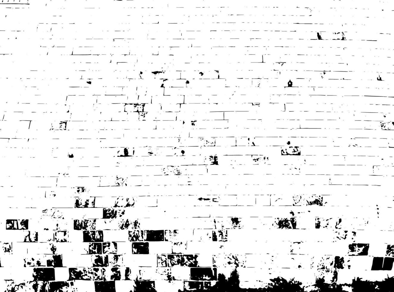 Distressed overlay texture of rough surface, bricks, structural industrial wall. Grunge background. One color graphic resource. vector