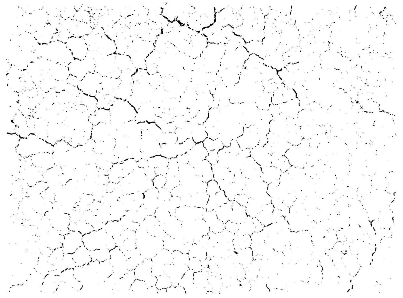 fondo de grietas naturales. textura de superposición vectorial de superficie agrietada. recurso gráfico de un solo color. vector