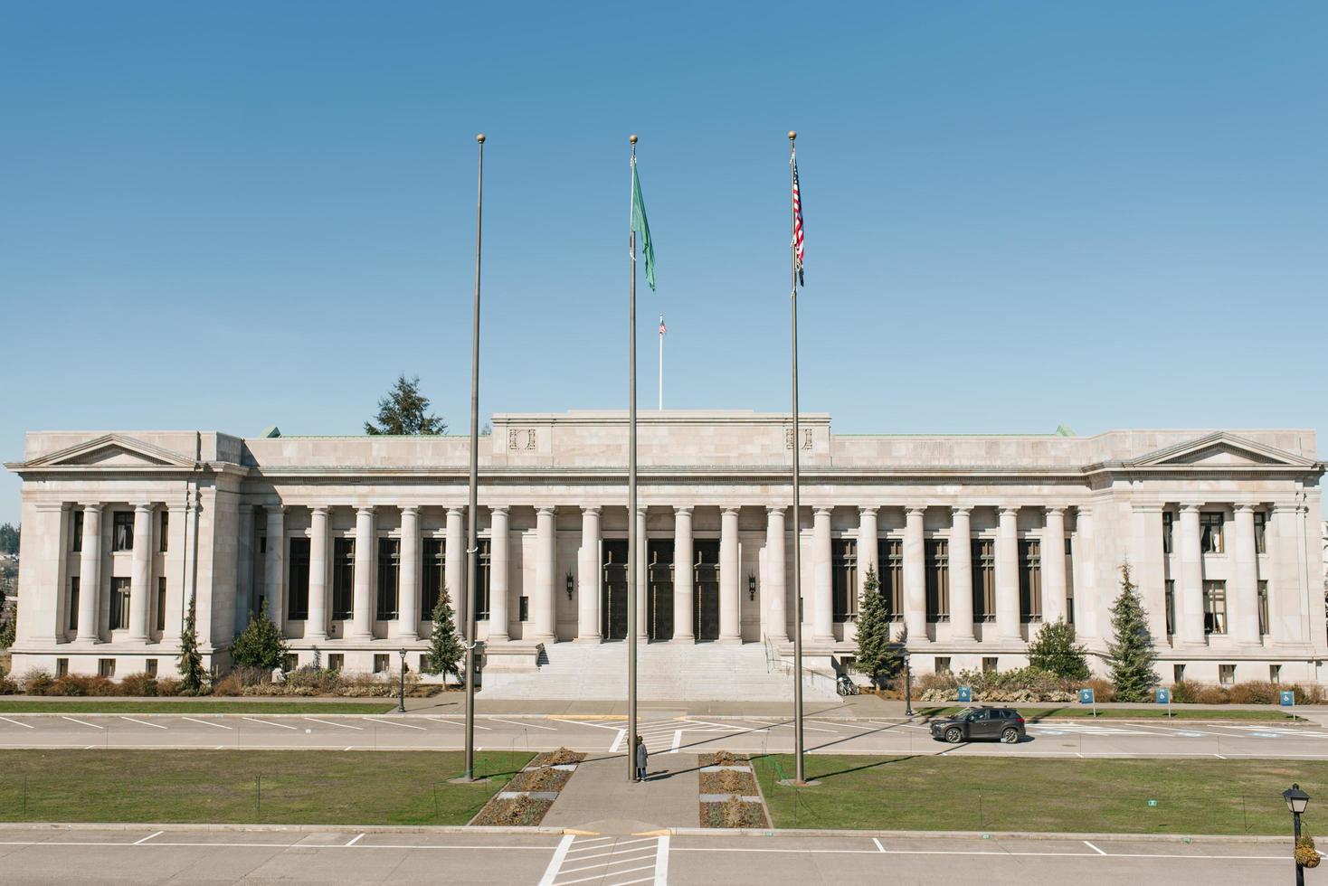 Olympia, USA. March 2021. Washington State Temple of Justice on a sunny day photo