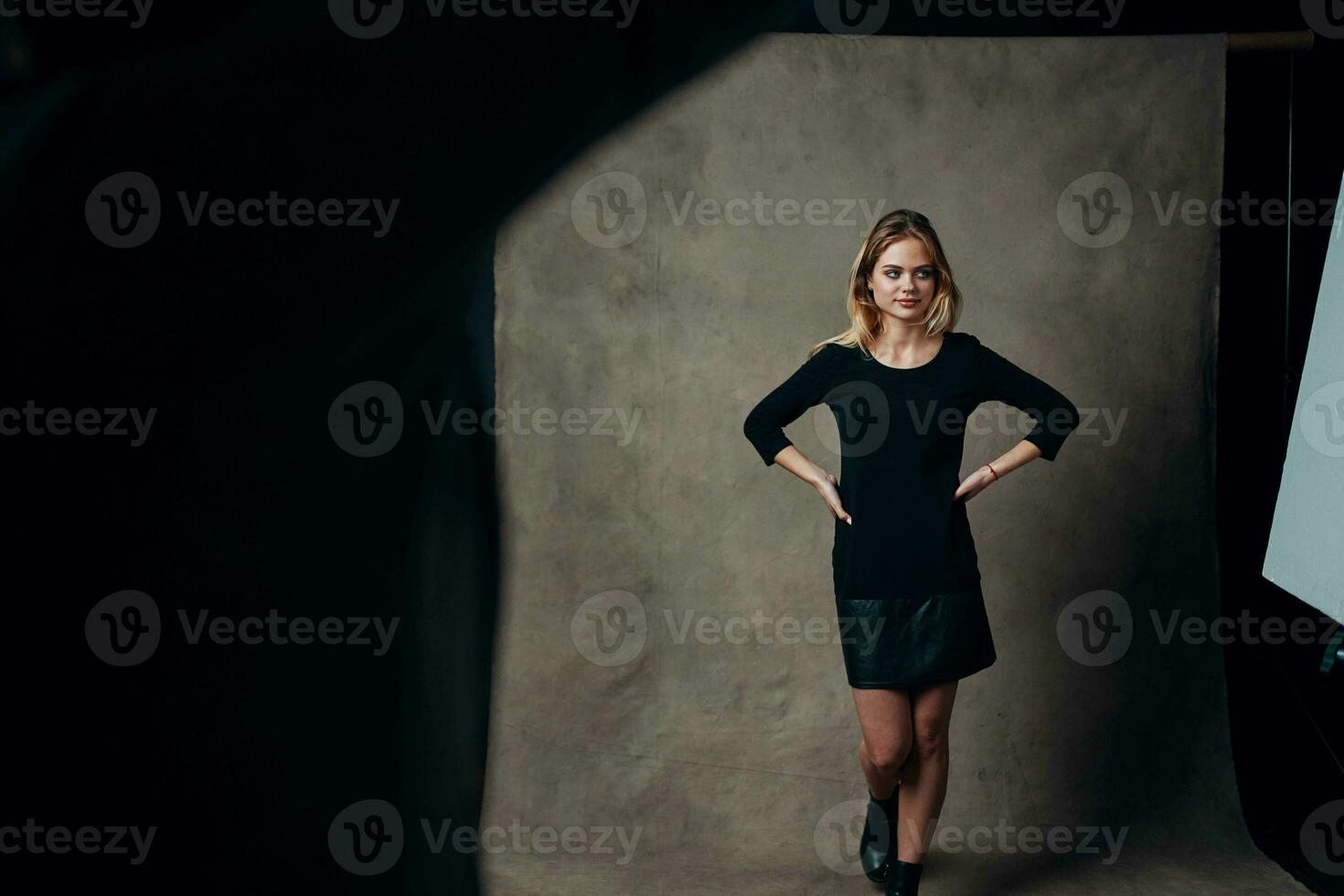 woman posing for photographer studio professional photo