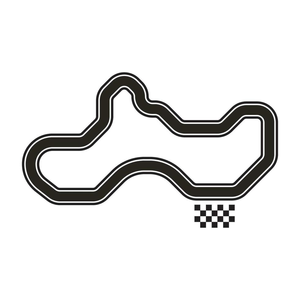 Racing circuit icon vector