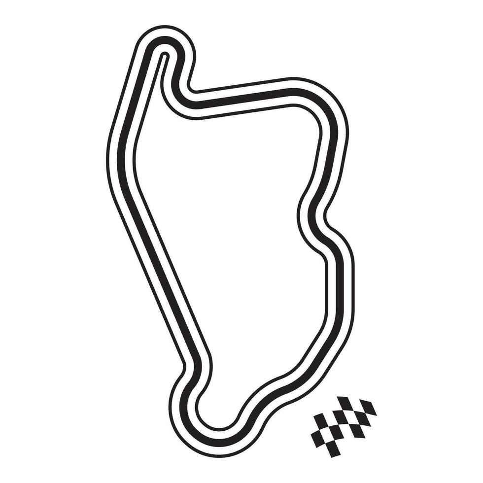 Racing circuit icon vector