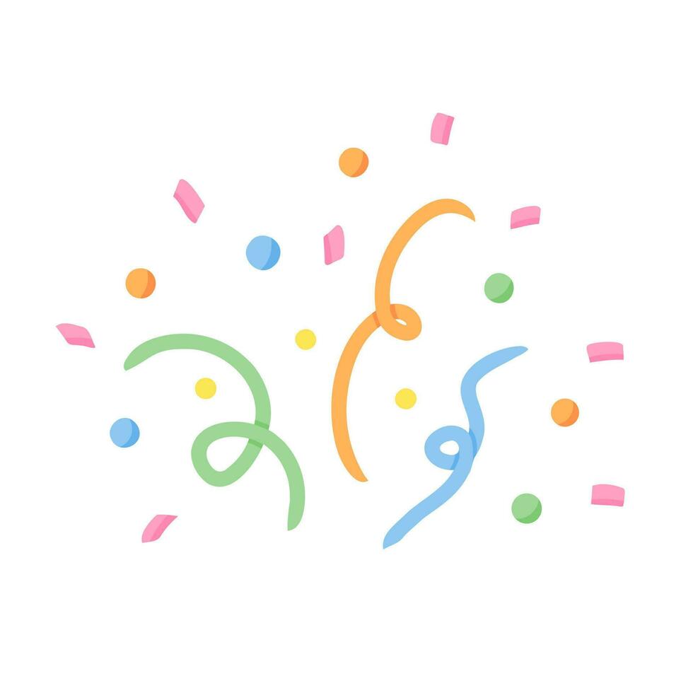 confetti, party. Illustration for printing, backgrounds, covers and packaging. Image can be used for greeting cards, posters, stickers and textile. Isolated on white background. vector