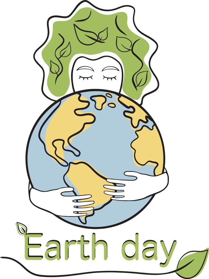 Earth day, save planet vector