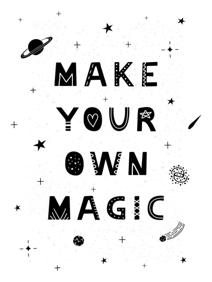 Make your own magic poster. vector